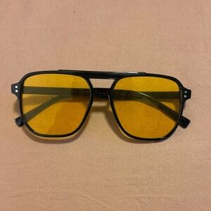 Black Sunglasses with Yellow Lenses